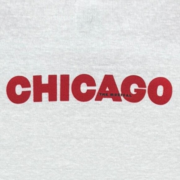 Chicago The Musical He Had It Coming 3/4 Sleeve Tee Women XL White Red - Picture 4 of 8